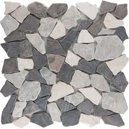 Wellker Natursteinmosaik Recife Biancone / Java 30,5x30,5 cm Mosaikfliesen Für Innenbereich, Feuchtraum, Wand geeignet