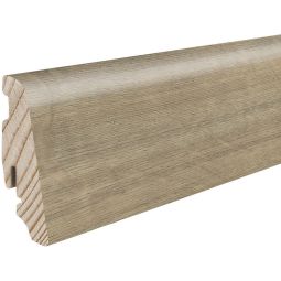 HARO Stecksockelleiste DISANO Gebirgseiche greige Nässeschutz Fußleisten Wasserresistente Leiste mit MDF-Träger, 19x58 mm