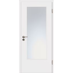 Kilsgaard Zimmertür mit Lichtausschnitt Rauchweiß Lamikor Typ 43/LA Rundkante Lichtbeständige und widerstandsfähige CPL Oberfläche, äußerst kratz- und stoßfest, super pflegeleicht