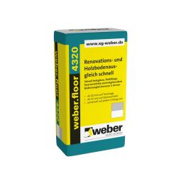 weber Bodenausgleichsmasse weber.floor 4320 Renovations- und Holzbödenausgleich schnell 25 kg Sack Bodenausgleichsmasse
