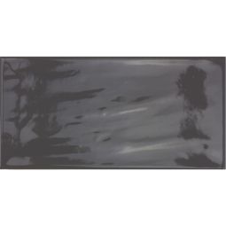 Wellker Wandfliesen Ica Dunkelgrau glasiert glänzend mit Rundkante 10x20 cm Stärke 7 mm 1 Pack = 50 Stück