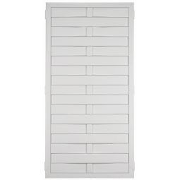 T&J Lamellenzaun LIGHTLINE Sichtschutzzaun Wetterfester Sichtschutzzaun aus weißem Kunststoff mit geflochtenen Lamellen 7x100 mm, pflegeleicht und inklusive Halter zur Montage