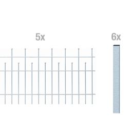 Alberts Zaun-Grundset Madrid verzinkt Rohstahl, 1000 cm Länge