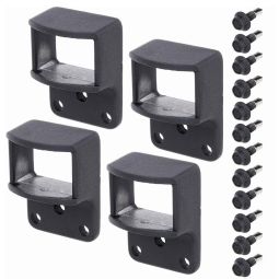 Alberts Zaunfeldhalter-Set für Zaunfelder Chaussee und Circle anthrazit Robustes Halter‑Set zur Befestigung von Zaunfeldern in Anthrazit, Aluminium, Tiefe Fassung: 2,9 cm