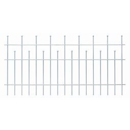 Alberts Zaunfeld Madrid verzinkt Stahlzaun Rohstahl, 200 cm Breite, inklusive Befestigungsmaterial