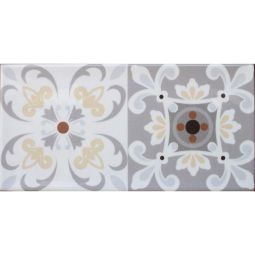 Wellker Wandfliesen Ica Dekor Mix glasiert glänzend mit Rundkante 10x20 cm Stärke 7 mm 1 Pack = 50 Stück