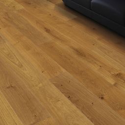 HARO Parkett Landhausdiele 4000 TC 180 4V Eiche Markant Markant strukturierte Eiche in Dunkelbraun, Format 2200x180x13,5 mm, matt versiegelt