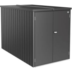 Biohort MiniGarage dunkelgrau-metallic Ideal für Fahrräder, E-Bikes, Kinderwägen und Co., Regenwasserdicht und abschließbar