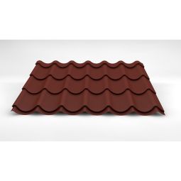 Luxmetall Dachziegelblech D-TILE, Stahl, ziegelrot Stärke: 0,50 mm, Breite: 1,06 m, Länge: wählbar von 0,45 bis 7,00 m