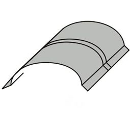 Luxmetall Tonnenfirst halbrund Stahl Bei der Individualisierung kann die gewünschte Farbe eingetragen werden, verschiedene Beschichtungsstärken