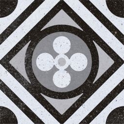 Wellker Fliesen Waco Black Mix glasiert matt Rundkante 20x20 cm Stärke 10 mm Für Fußbodenheizung geeignet