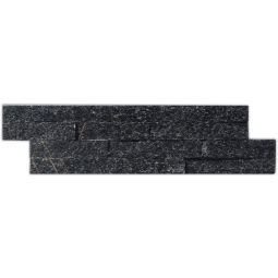 Wellker Wandverblender Naturstein Quarzit Schwarz Format Z 40x10 cm Riemchen Zur Wandgestalltung geeignet