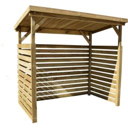 weka Brennholzregal 663 B Kaminholzregal verschiedene Größen, inkl. Seitenwände und Rückwand, inkl. Dachpappe