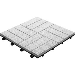 florco Klickfliese stone Granit 4x3 30x30x2,8 cm, stabil und robust kombinierbares Klicksystem 