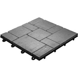 florco Klickfliese stone Schiefer Roma 30x30x2,8 cm, stabil und robust kombinierbares Klicksystem 