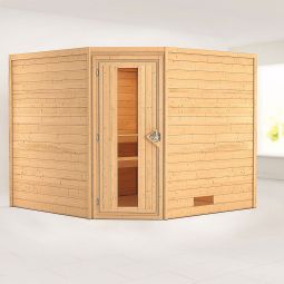 Karibu Woodfeeling Sauna Leona verschiedene Ausführungen