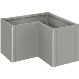Biohort Pflanzbeet Belvedere L-Form quarzgrau-metallic Stilvolles Design in L-Form mit abgerundeten Ecken und ohne sichtbare Verschraubungen