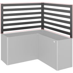 Biohort Rankgitter L-Form für Hochbeet und Pflanzbeet Belvedere dunkelgrau-metallic 91 cm hoch, nicht kombinierbar mit Schneckenschutz oder Frühbeetaufsatz