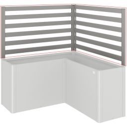 Biohort Rankgitter L-Form für Hochbeet und Pflanzbeet Belvedere quarzgrau-metallic 91 cm hoch, nicht kombinierbar mit Schneckenschutz oder Frühbeetaufsatz