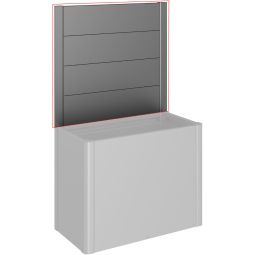 Biohort Sichtschutz für Pflanzbeet Belvedere ohne Acrylglas dunkelgrau-metallic 91 cm hoch, dekorative Abgrenzung, auch hervorragend als Blick- und als Windschutz