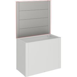 Biohort Sichtschutz für Pflanzbeet Belvedere ohne Acrylglas quarzgrau-metallic 91 cm hoch, dekorative Abgrenzung, auch hervorragend als Blick- und als Windschutz