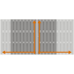 TraumGarten Doppeltor auf Maß Sichtschutzzaun JUMBO WPC Alu-Design Grau/Alu Grau Pulverbeschichteter Edelstahlrahmen mit senkrechten WPC-Lamellen, Alu-Querriegel und kompletter Tortechnik bis 360x180 cm