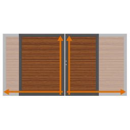 TraumGarten Doppeltor auf Maß Sichtschutzzaun SYSTEM ALU PLUS Bambus Ausschäumte Aluminium-Profile im modernen Design, pflegeleicht, stabil und wetterfest, Breite bis 360 cm, Höhe bis 180 cm