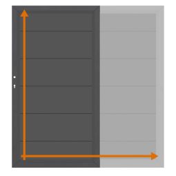 TraumGarten Einzeltor auf Maß Sichtschutzzaun SYSTEM ALU XL Anthrazit Maßgefertigtes Aluminiumtor, 300x20 mm Profile, pulverbeschichtet, flexibel in Größe und Farbe, robust und pflegeleicht