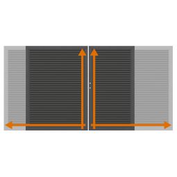 TraumGarten Doppeltor auf Maß Sichtschutzzaun SYSTEM NEO PLATINUM Anthrazit Umlaufender Edelstahl-Aluminium-Doppelrahmen, maßgefertigt, wetterfest, WPC-Füllung, inkl. Schloss, Beschlagsatz, Bodenschieber, Aufhebelschutz, Auflaufstütze