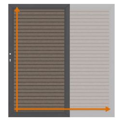 TraumGarten Einzeltor auf Maß Sichtschutzzaun SYSTEM RHOMBUS Vintage Oak Maßgefertigtes Aluminiumtor, Rhombus-Profile 60x20 mm, Rahmen pulverbeschichtet, modern und witterungsbeständig