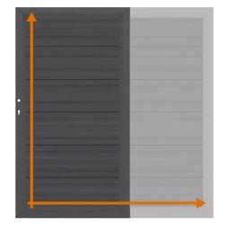 TraumGarten Einzeltor auf Maß Sichtschutzzaun SYSTEM WPC Platinum XL Anthrazit Maßgefertigtes WPC-Tor, 300x20 mm XL-Lamellen, pulverbeschichteter Alu-Rahmen, pflegeleicht, wetterfest, individuelle Größe