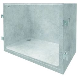 ACO Betonlichtschacht für Montage bei Bodenfeuchte Bauhöhe 3000 mm, mit Boden