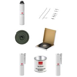 ACO Therm Block Montageset für Therm Block druckwasserdichte Montage mit Zarge Komplettes Montageset für druckwasserdichte Therm® Block‑Lichtschachtmontage mit Zarge, für verschiedene Dämmstärke