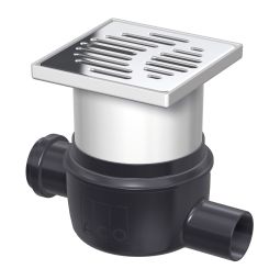 ACO Badablauf 150x150mm Easyflow Zulauf-Ablauf seitlich Komplettset, verschiedene Ablaufdurchmesser wählbar