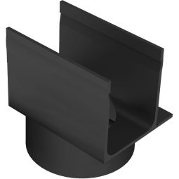 ACO Slimline Rinnenverbinder mit Auslass für Linienentwässerung Ablauf DN 110 senkrecht, aus Kunststoff, anthrazit