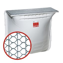 ACO Therm Lichtschacht Komplettset 1000x600x400 mm Streckmetallrost inkl. Rost und Befestigungsset