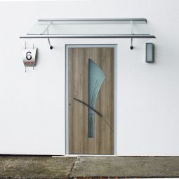 TEBAU Vordach COMO Dach Breiten: 125 cm, 150 cm, 175 cm, 200 cm