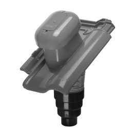 Erlus E58 SL Alu-Sanlüfter titansilver Dachziegel Dachentlüftung Zur Entlüftung von Toilettenräumen, Badezimmern und Küchen, DN 125