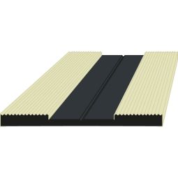 ALWO EPDM Dichtband 60 mm x 30 m coextrudiert schwarz/weiß Weichgummidichtband zur Lagerung und Abdichtung von Stegplatten, entspricht DIN 7863 