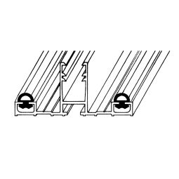 ALWO Vario Unterprofil Mittelsprosse 8217 pressblank Montageprofil Zur Verlegung auf Holz- oder Metallunterkonstruktionen, mit hochwertigen Dichtungsprofilen, 60 mm breit