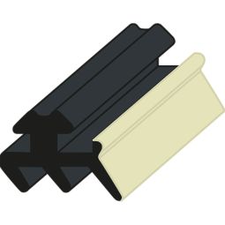 ALWO EPDM Lippendichtung weiß coextrudiert Montageprofil Die Weichgummi-Lippendichtung ist für ALWO Oberprofilsystem geeignet und entspricht DIN 7863