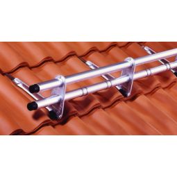 Heuel Schneefang-Systempaket DoublePipe Alu-Natur für Tonziegel/ Betondachsteine