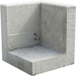 EHL Stützwinkel Außenecke einteilig 50cm Breite Stärke 12 cm, verschiedene Größen