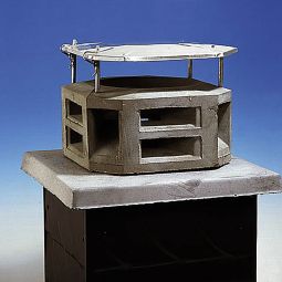 Schornsteinaufsatz Beton einzügig mit Edelstahlabdeckung verschiedene Abmessungen