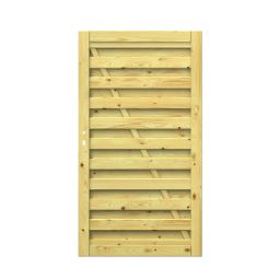 Wellker Sichtschutzzaun Holz Tor Aus gefastem, kleinastigem Fichtenholz, 98x179 cm groß, wählbare Öffnungsrichtung