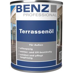 BENZ PROFESSIONAL Terrassen-Öl Holzschutzmittel verschiedene Farben, 0,75L bis 2,5L 