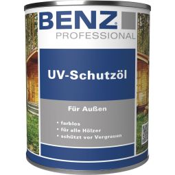 BENZ PROFESSIONAL UV-Schutzöl farblos Holzschutzmittel für alle Hölzer, dauerhafter Schutz und farblose Veredelung