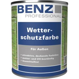 BENZ PROFESSIONAL Wetterschutzfarbe Holzschutzmittel  verschiedene Farben, für alle Hölzer, wetter- und UV-beständig