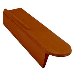 Erlus Biberschwanz großer 1/2 Ortgangziegel links kupferbraun engobiert Dachziegel Bedarf: 3 Stk./lfm 