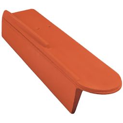 Erlus Biberschwanz großer 1/2 Ortgangziegel links naturrot Dachziegel Bedarf: 3 Stk./lfm.